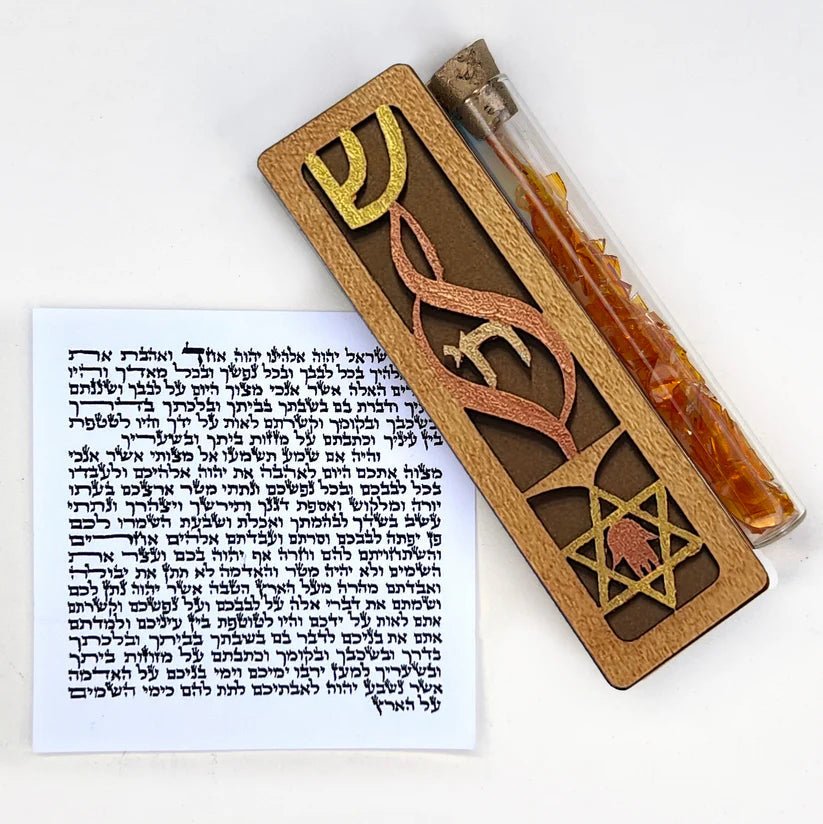 Glenn Grubard Designs - Eternal Flame Smash Gass Mezuzah by Glenn Grubard - (Choice of Colors) - ModernTribe