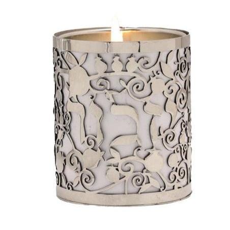 Yair Emanuel Candlesticks Pomegranate Yizkor Memorial Candle Holder by Yair Emanuel - White