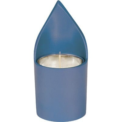 Yair Emanuel Candlesticks Yahrzeit Memorial Candleholders by Yair Emanuel - Blue
