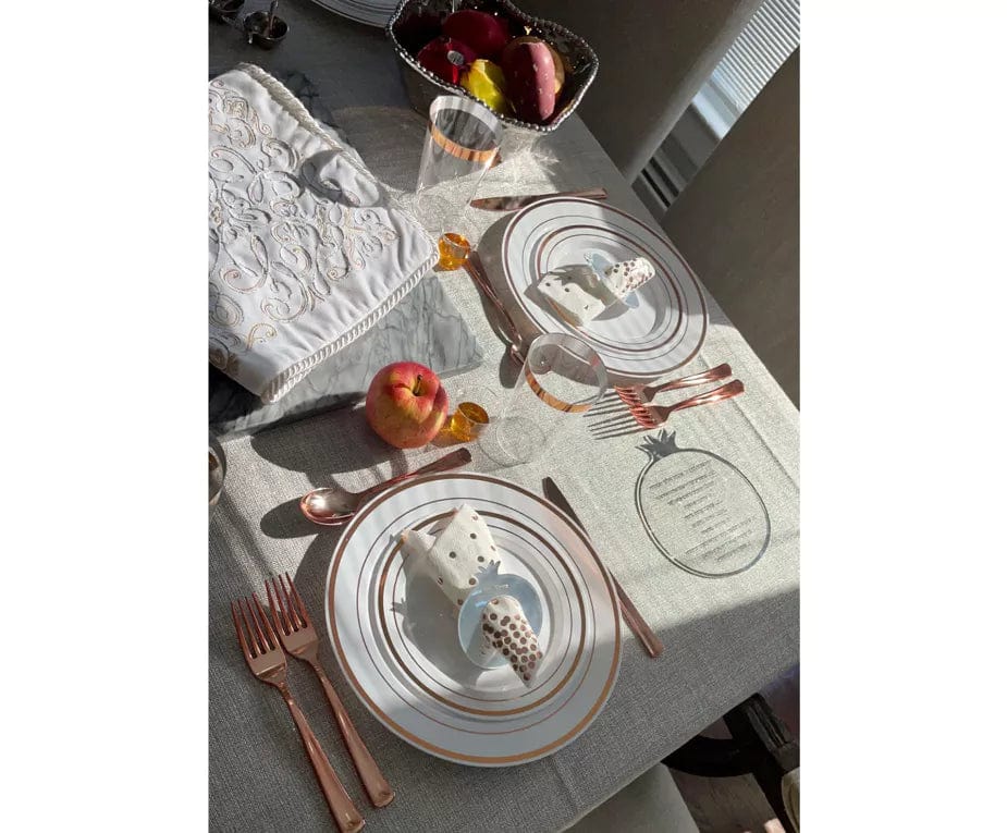 Cazenove - Silver Shana Tova Napkin Rings, Set of 4 - ModernTribe