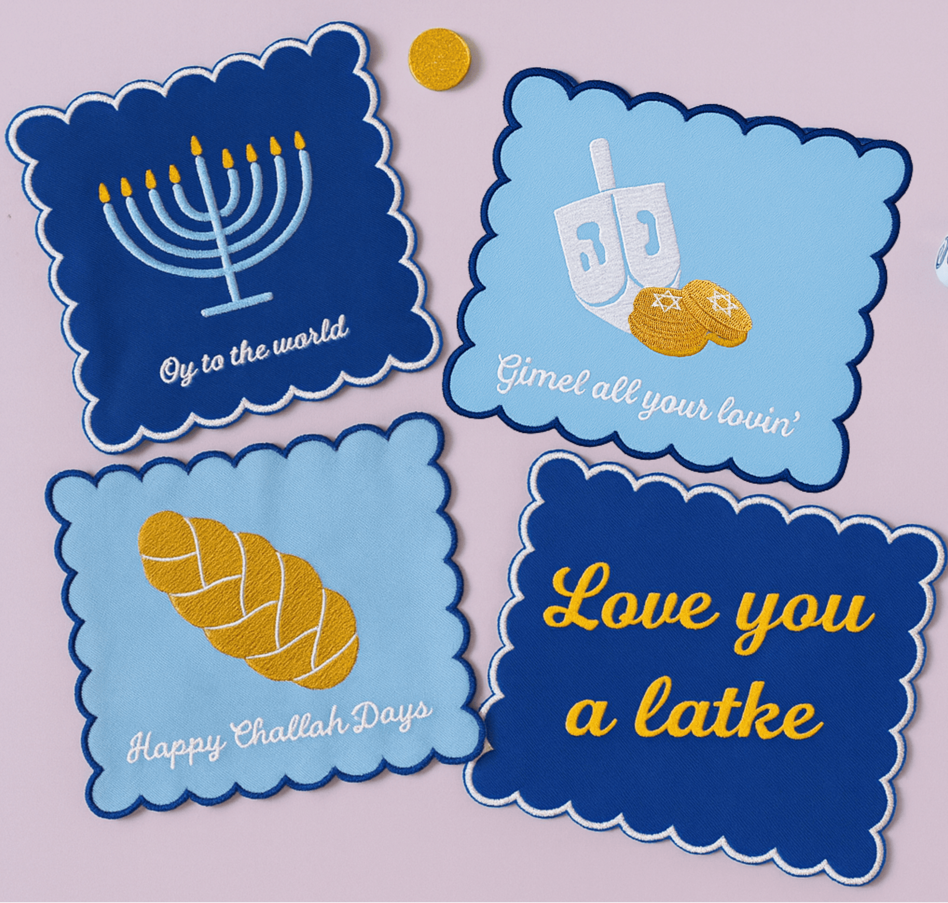 The Nosh Table Napkins Everybody Wants This Hanukkah Cocktail Napkins - Set of 4