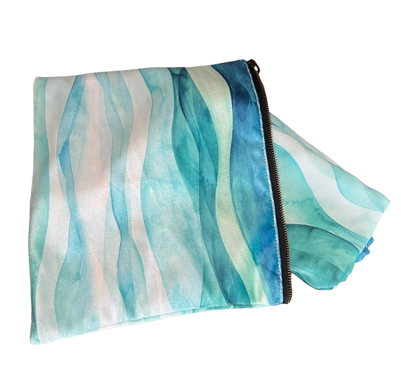 Anna Abramzon Studio - Ocean Waves Tallit in Linen with Matching Bag - ModernTribe