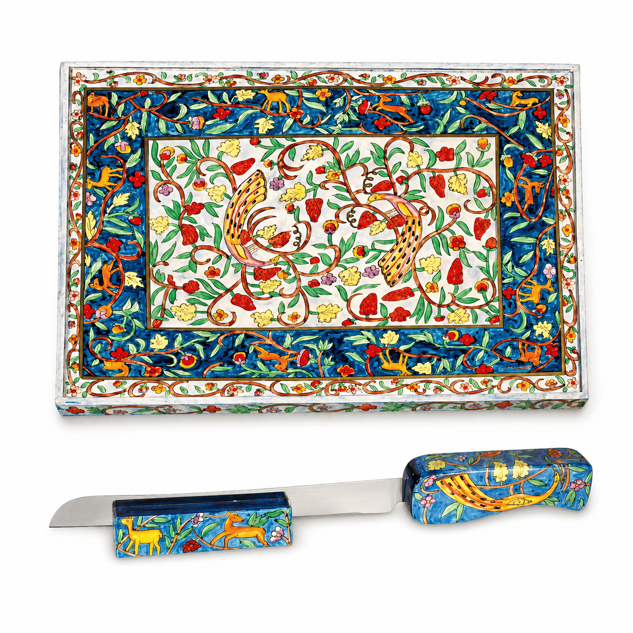 Yair Emanuel - Oriental Challah Board and Knife Set by Yair Emanuel - ModernTribe