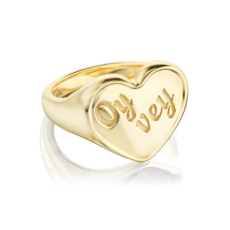 Mad Fine - Oy Vey Heart Ring by Mad Fine - 10k Solid Gold - ModernTribe
