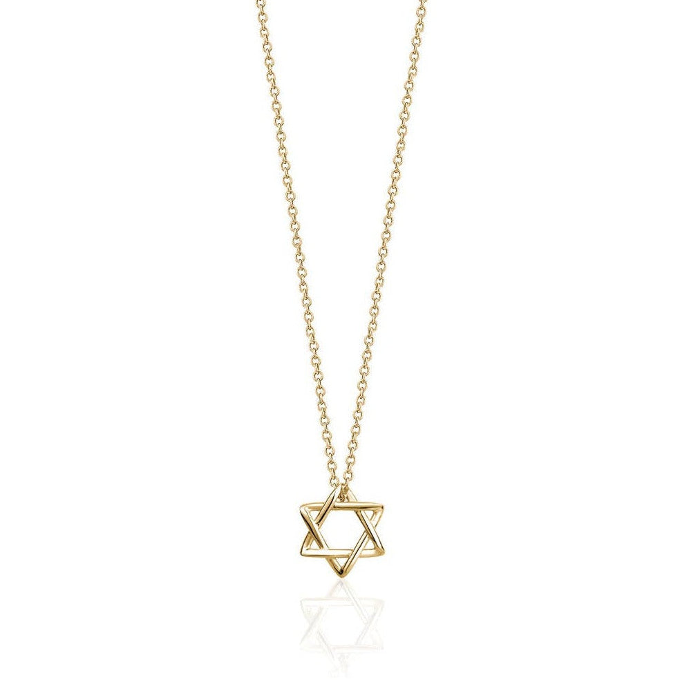Small Classic Magen David Necklace by LIMLIM - Gold