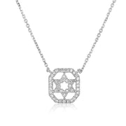 Alef Bet Necklaces Curvy Star of David Necklace - Gold, White Gold or Rose Gold (Copy)