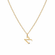 HOTCROWN - Personalized Hebrew Initial Necklace - 14k Yellow, Rose or White Gold - ModernTribe