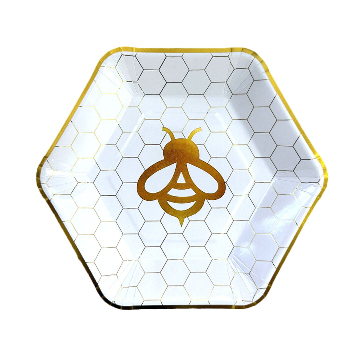 Cazenove - 7" Foiled Golden Bee Paper Plates - Pack of 10 - ModernTribe