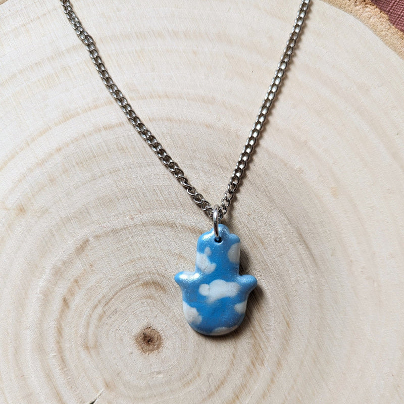 Edie's Art Shop - Shamayim Sky Protection Hamsa Necklace - ModernTribe