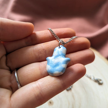 Edie's Art Shop Necklaces Shamayim Sky Protection Hamsa Necklace