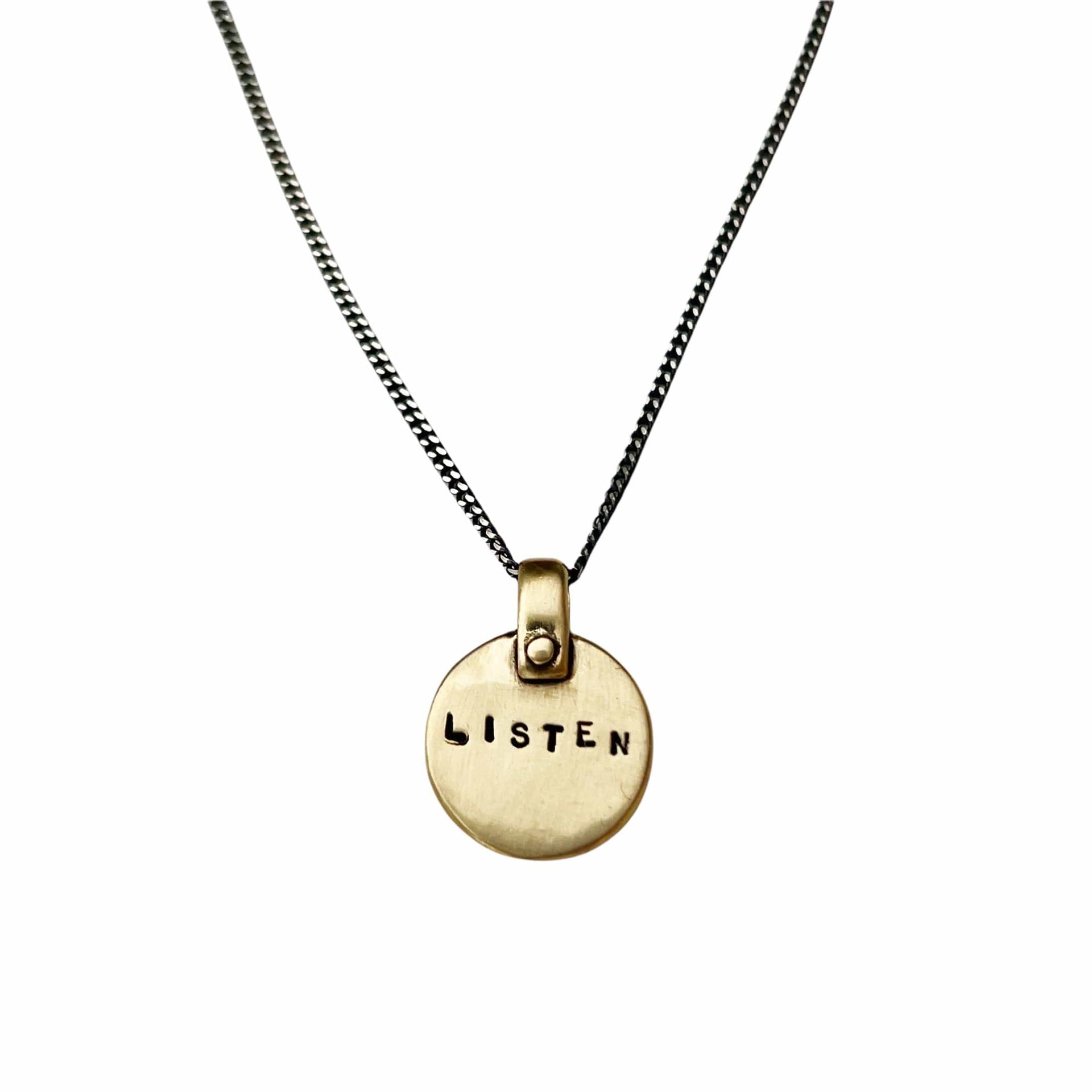 Marla Studio Necklaces Bronze Shema (Listen) Necklace in Bronze by Marla Studio