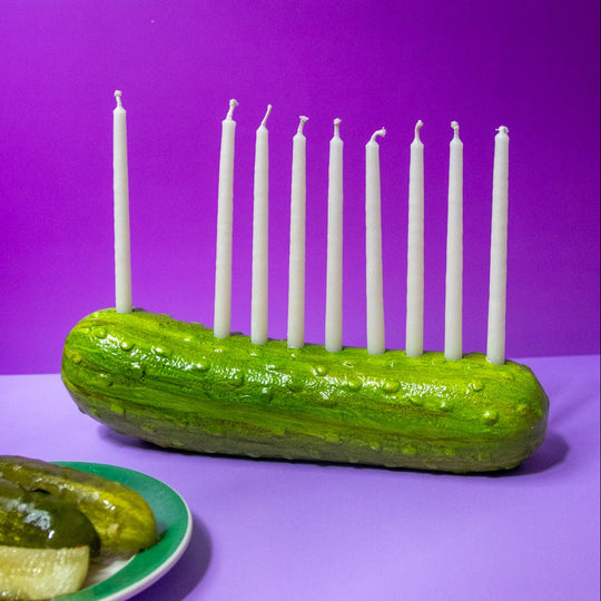 Handmade Pickle Menorah