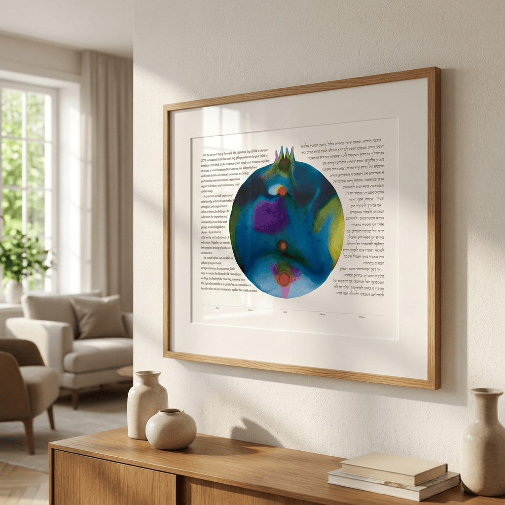 Tchotchke Judaica Ketubah Pomegranate Ketubah