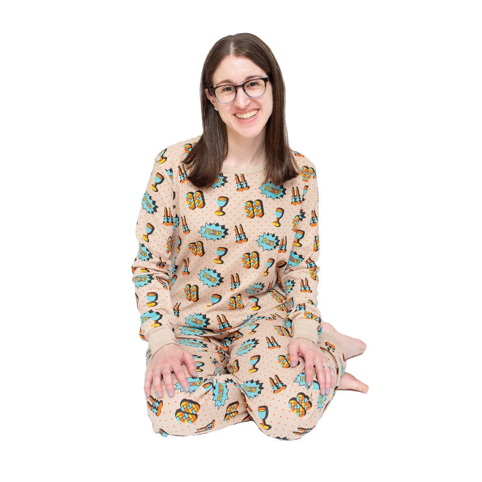 Midrash Manicures Pajamas Shabbat Pop Art Pajamas, Adults Unisex Sizes S - XXL