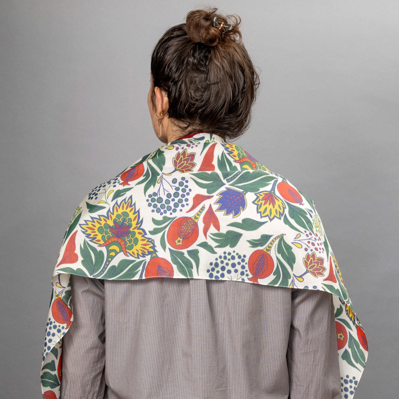 Elly Bovarnick Studios - Primary Colors Pomegranates Pure Cotton Tallit - ModernTribe