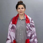 Elly Bovarnick Studios Tallises Purple and Red Handpainted Pomegranates Tallit