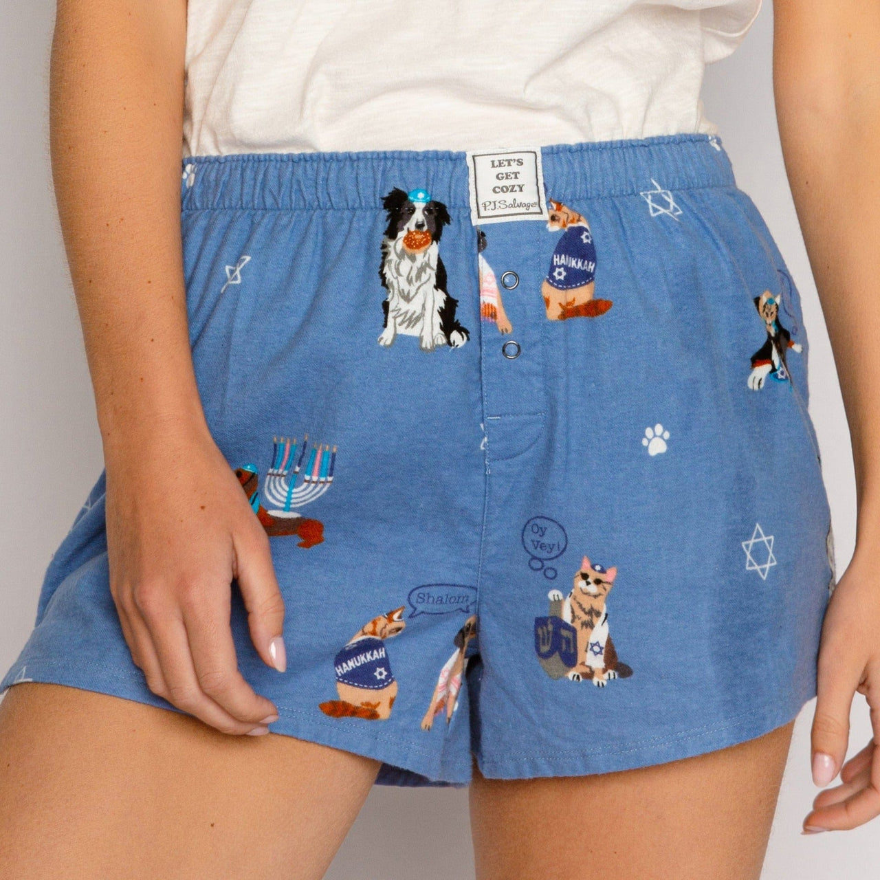 PJ Salvage - Love You a Latke Pajamas Shorts by P.J. Salvage - (Sizes XS - XL) - ModernTribe