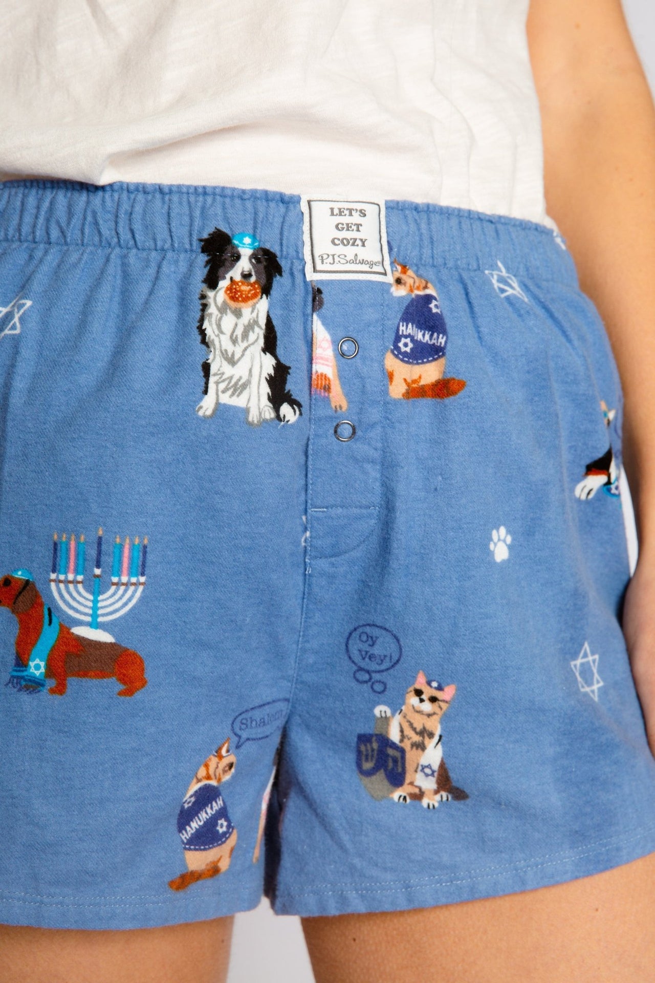 PJ Salvage - Love You a Latke Pajamas Shorts by P.J. Salvage - (Sizes XS - XL) - ModernTribe