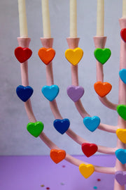 Amy Kritzer Becker Menorahs Rainbow Dream Menorah