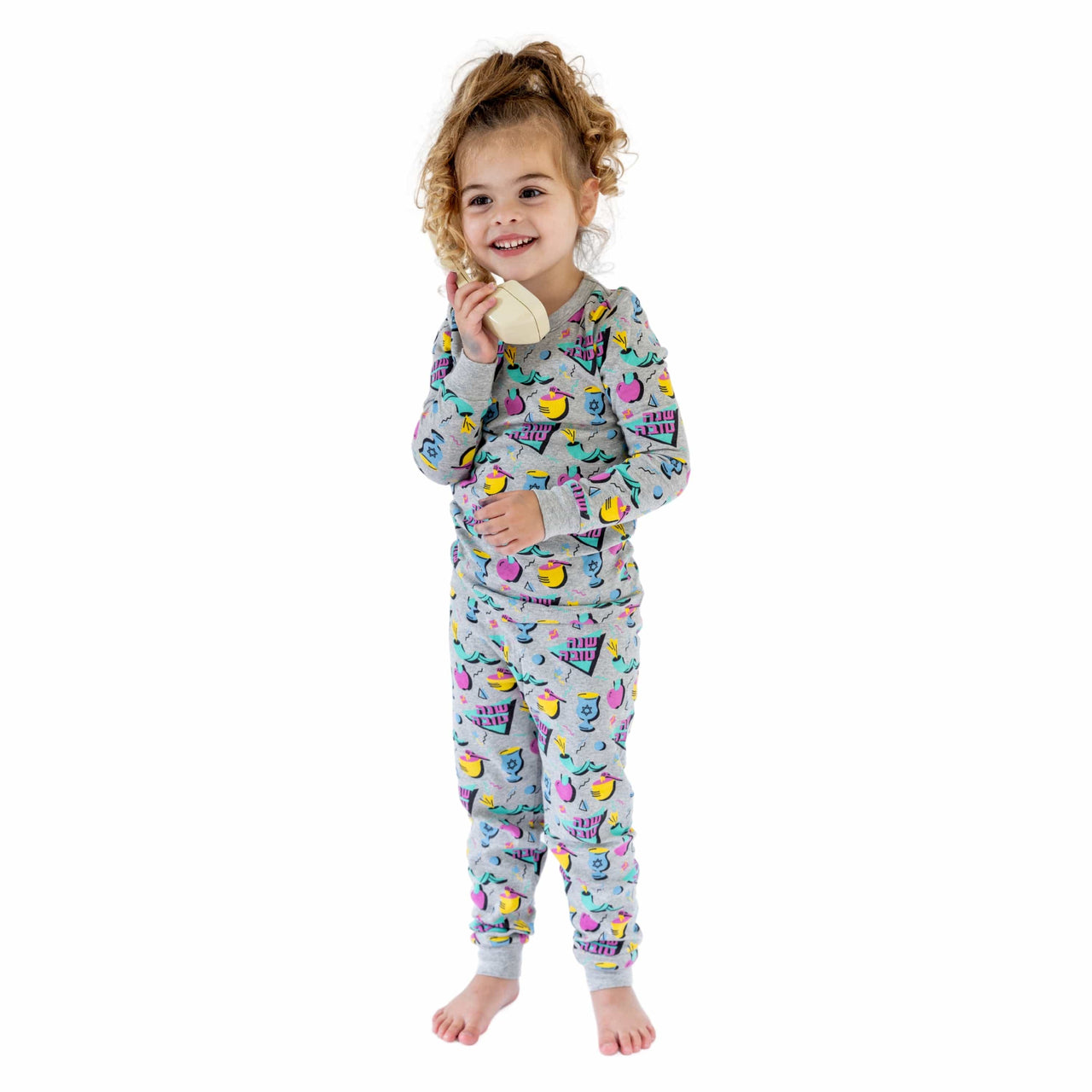 Midrash Manicures - Kids '80s Retro Rosh Hashanah Pajamas - (Unisex Sizes 2T - 12) - ModernTribe