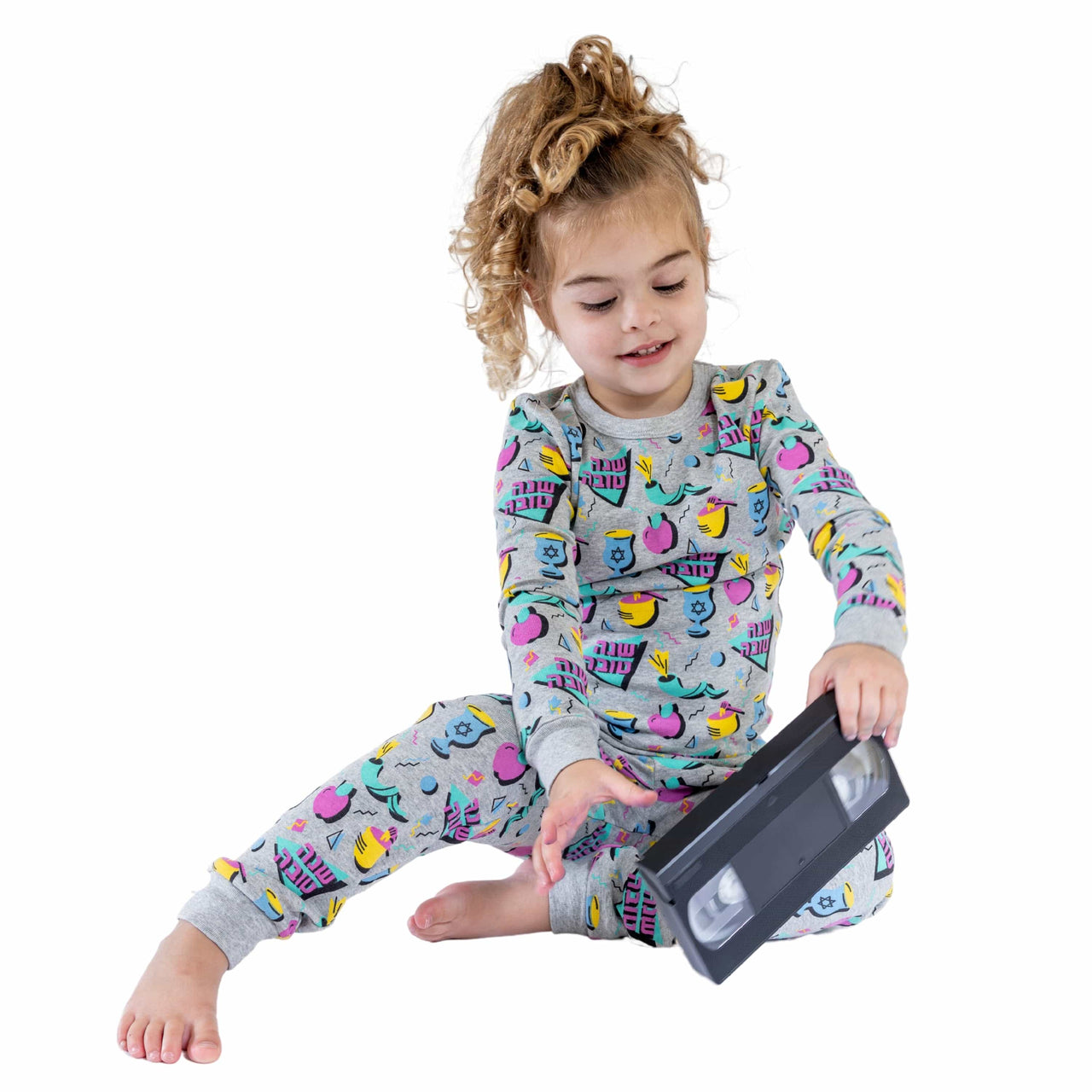 Midrash Manicures - Kids '80s Retro Rosh Hashanah Pajamas - (Unisex Sizes 2T - 12) - ModernTribe