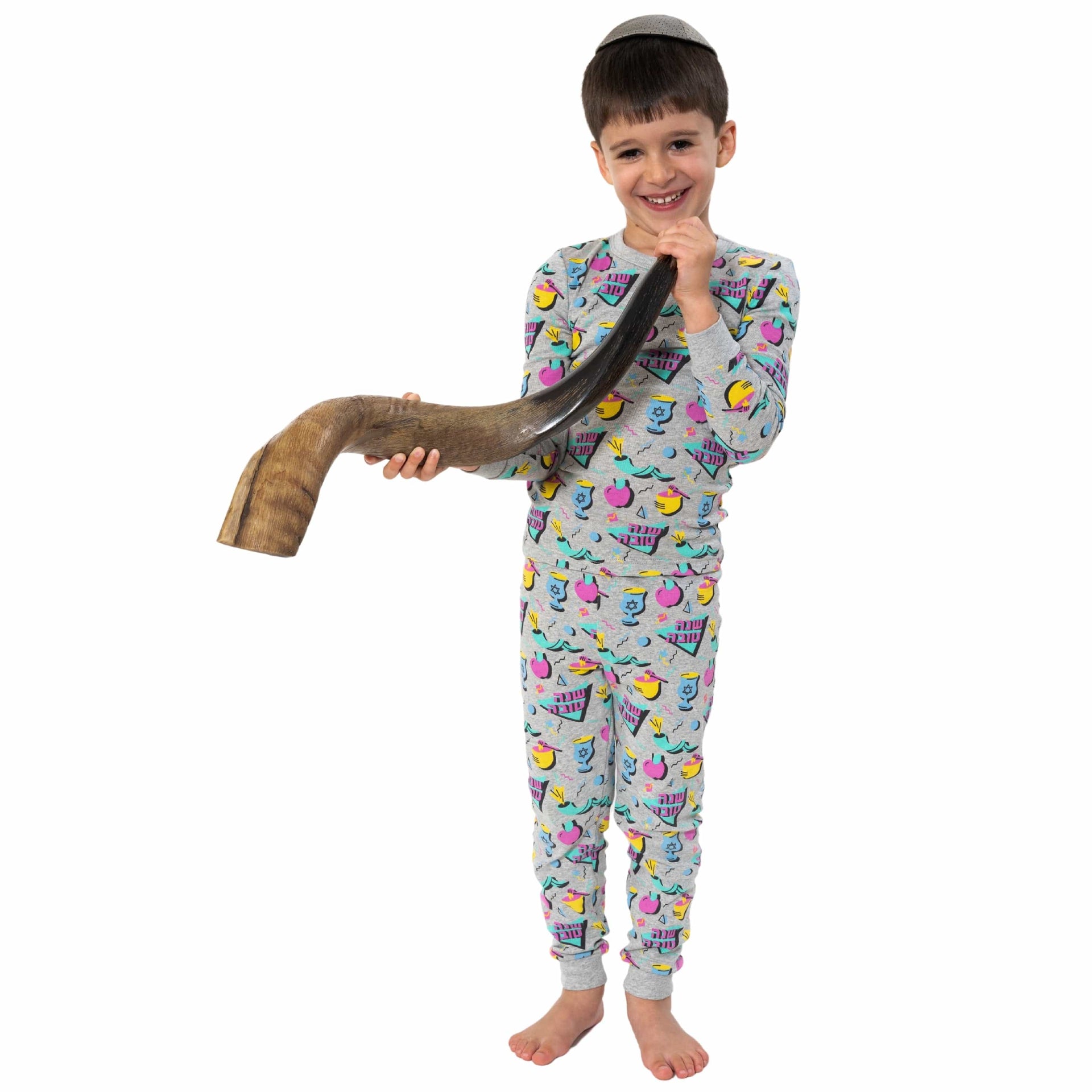 Midrash Manicures Pajamas Kids '80s Retro Rosh Hashanah Pajamas - (Unisex Sizes 2T - 12)