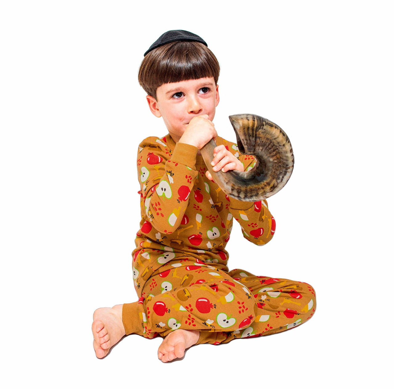 Midrash Manicures - Kids Rosh Hashanah Apples & Honey Pajamas - (Unisex Sizes 2T - 12) - ModernTribe