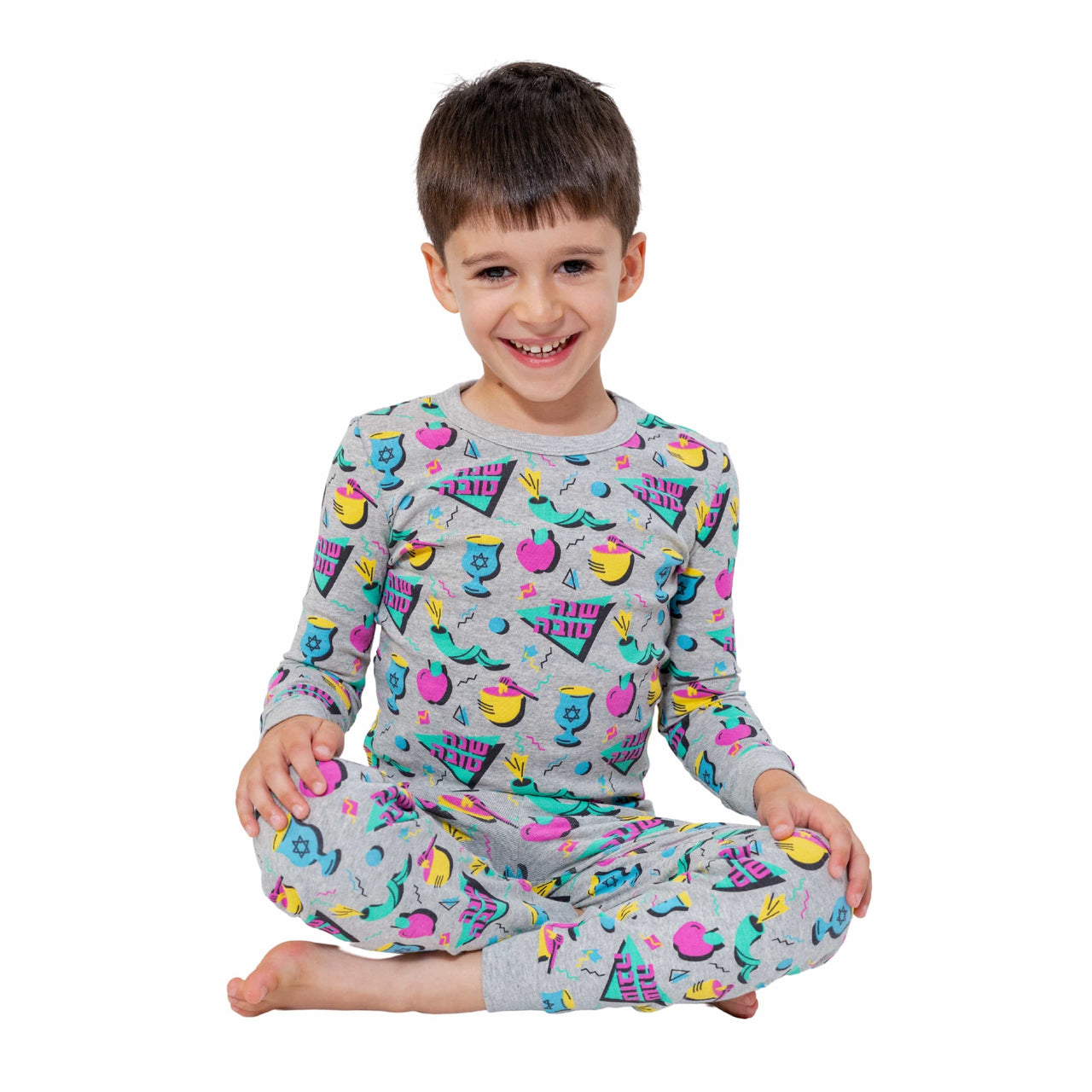 Midrash Manicures - Kids '80s Retro Rosh Hashanah Pajamas - (Unisex Sizes 2T - 12) - ModernTribe