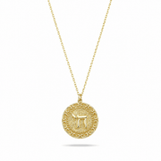 Alef Bet Necklaces Engraved Chai Necklace - 14k Gold