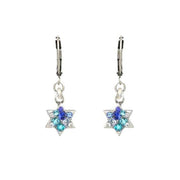 Michal Golan Earrings Blue Crystal Star of David Earrings by Michal Golan