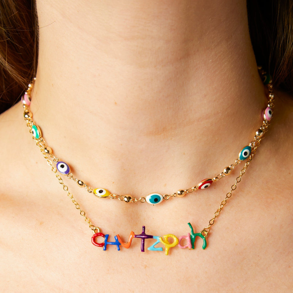 Susan Alexandra - Rainbow Chutzpah Necklace by Susan Alexandra - Bronze - ModernTribe