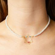 Susan Alexandra Necklaces Pearly/18" Star of Susan Necklace by Susan Alexandra - Pearl