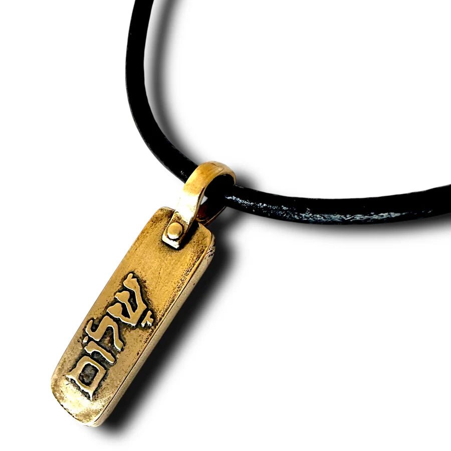 Marla Studio - Shalom Peace Necklace by Marla Studio - Bronze - ModernTribe