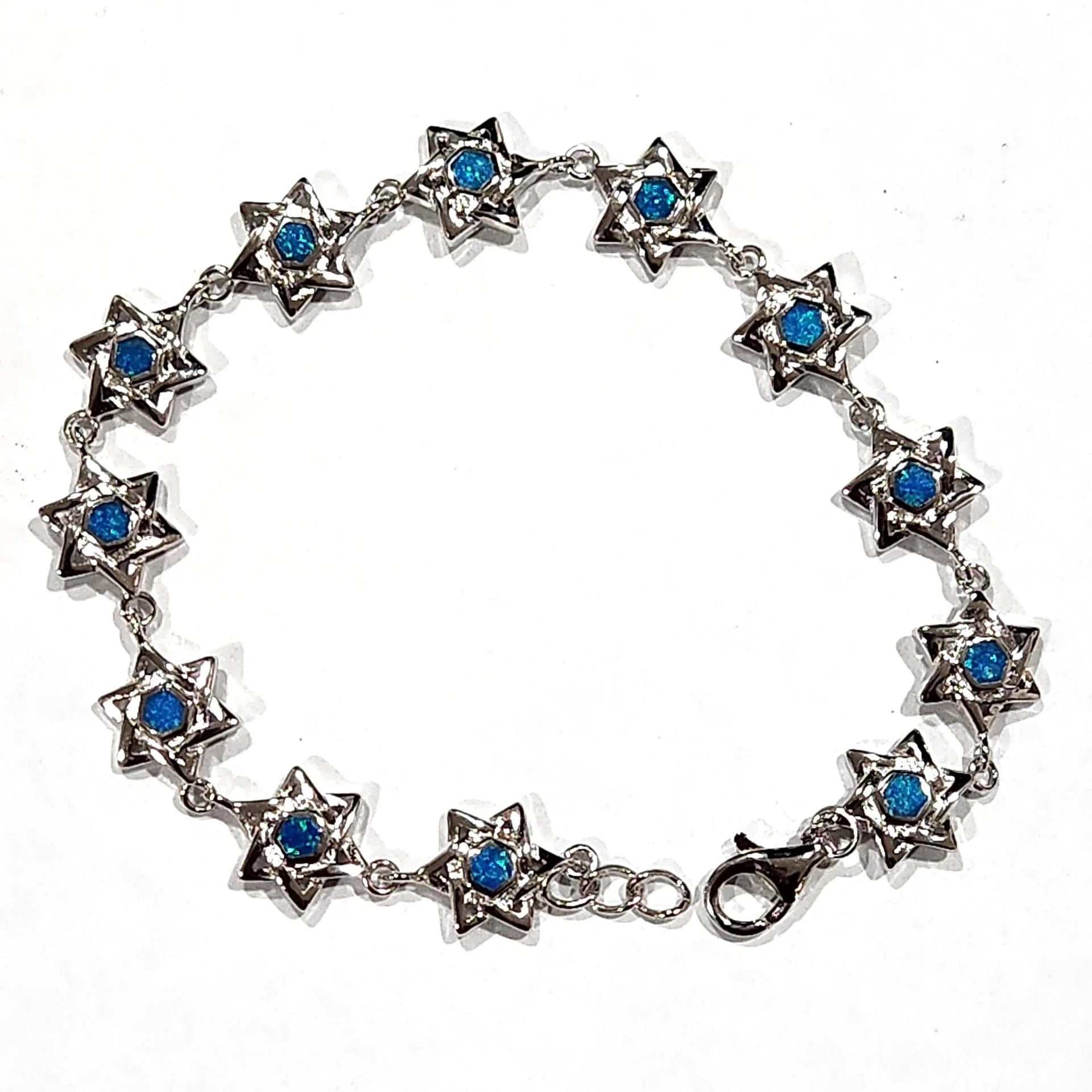 Bareket Jewelry Bracelets Opalite Star of David Bracelet - Sterling Silver