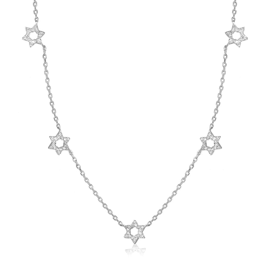 Alef Bet - Radiant Diamond Star of David Necklace - ModernTribe