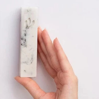 White Marble Mezuzah Case