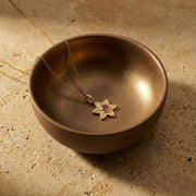 Petal Star of David necklace with pink sapphire detail