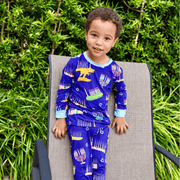 Amy Kritzer Becker Pajamas Hanukkah Many Menorahs Bamboo Pajamas - (Kids Unisex Sizes 2T - 14)