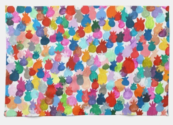 Arielle Zorger Designs Tea Towels Rainbow Pomegranates Tea Towel
