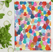 Arielle Zorger Designs Tea Towels Rainbow Pomegranates Tea Towel