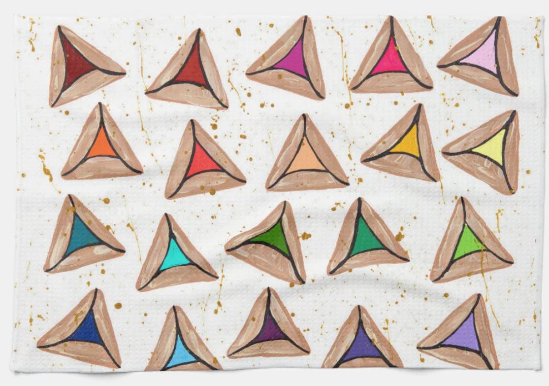 Arielle Zorger Designs - Rainbow Hamantaschen Kitchen Tea Towel - ModernTribe