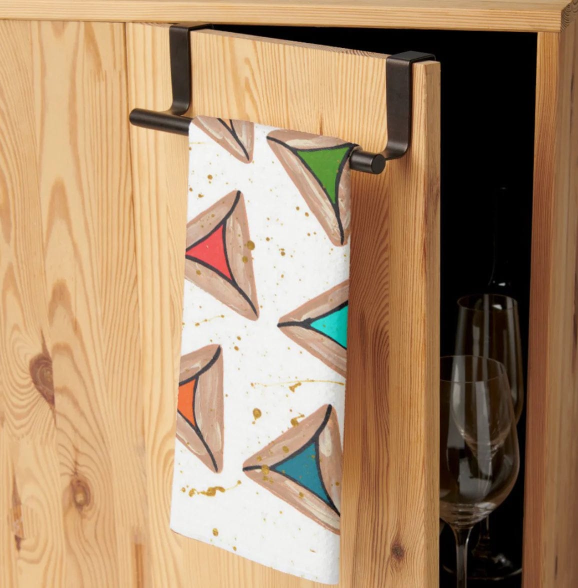 Arielle Zorger Designs - Rainbow Hamantaschen Kitchen Tea Towel - ModernTribe