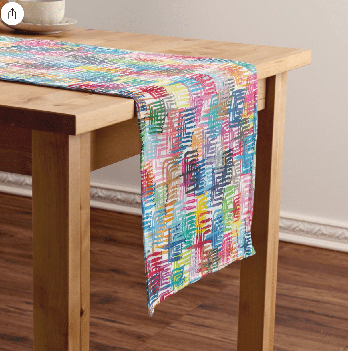 Arielle Zorger Designs - Hearts Menorah Table Runner - ModernTribe