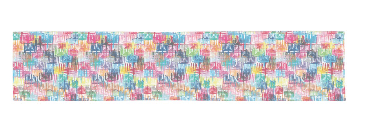 Arielle Zorger Designs - Hearts Menorah Table Runner - ModernTribe