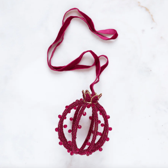 Delia Pomegranate Beaded Bauble