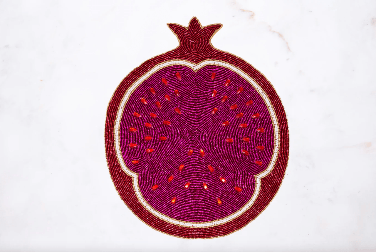 Adara Rituals - Rimona Pomegranate Beaded Placemat - ModernTribe
