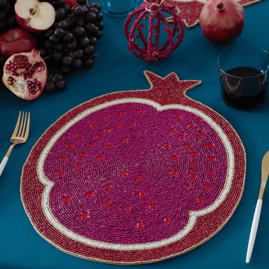 Rimona Pomegranate Beaded Placemat