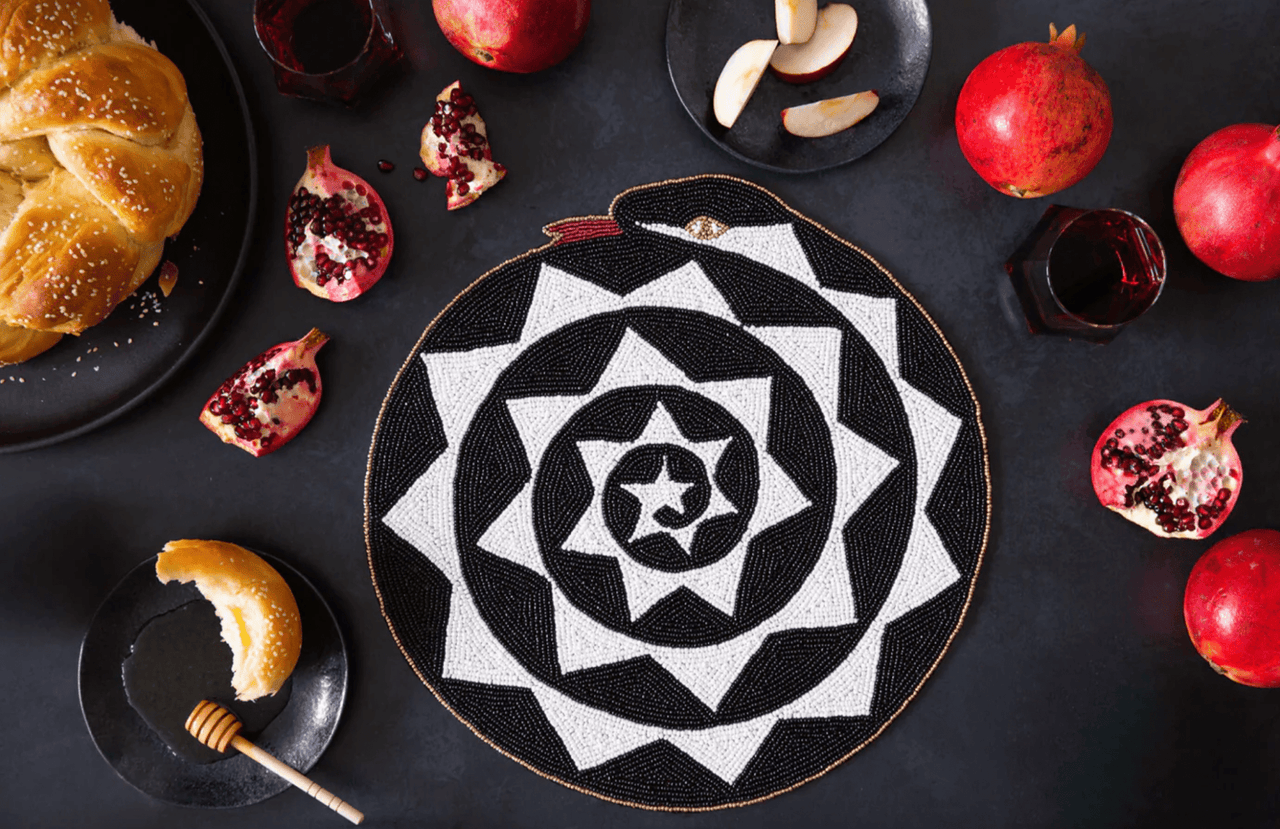 Adara Rituals - Nakasha Serpent Beaded Placemat - ModernTribe