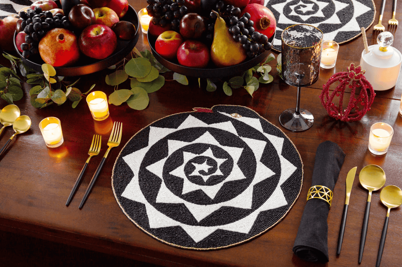Adara Rituals - Nakasha Serpent Beaded Placemat - ModernTribe