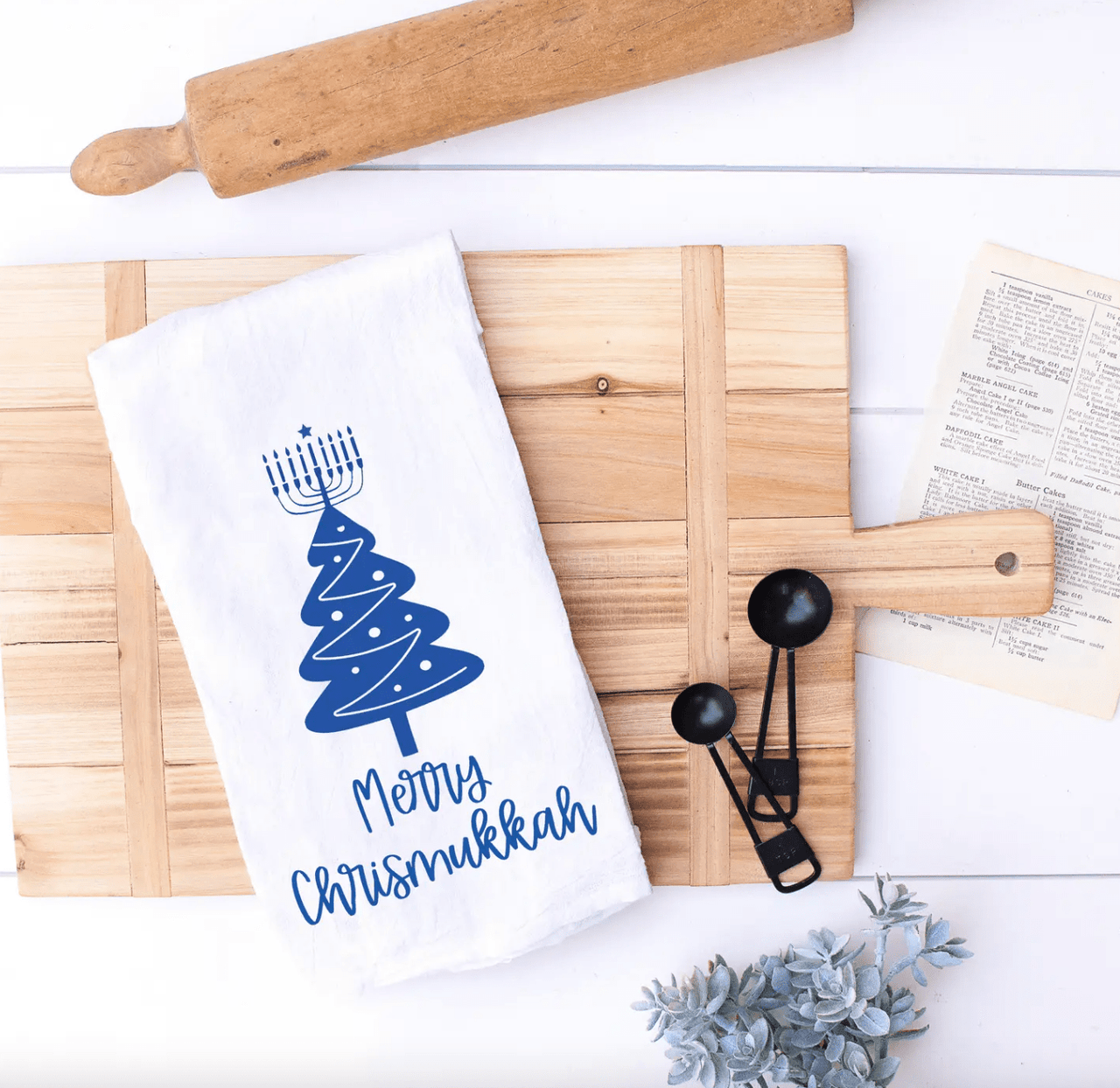 Kitchen Conversation - Merry Chrismukkah Tea Towel - ModernTribe